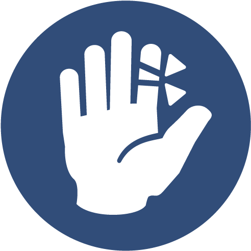 Work Injury Center - Hand & Finger Injury Icon (500x500), Png Download