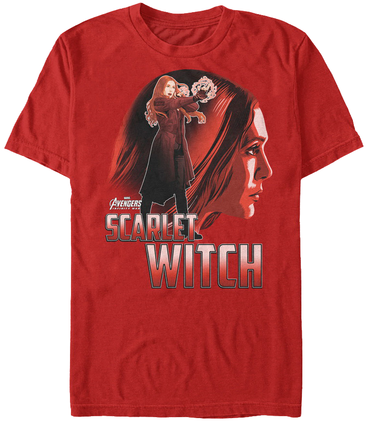 Marvel Scarlet Witch T Shirt (755x867), Png Download