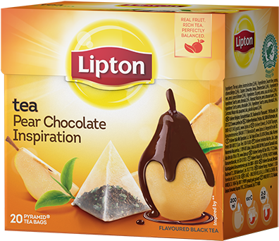 Lipton Pear Chocolate Inspiration Tea 20 -tea Bags - Lipton Pear Chocolate Inspiration (400x396), Png Download