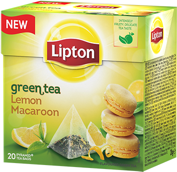 Lipton Green Tea Lemon Macaroon (400x375), Png Download