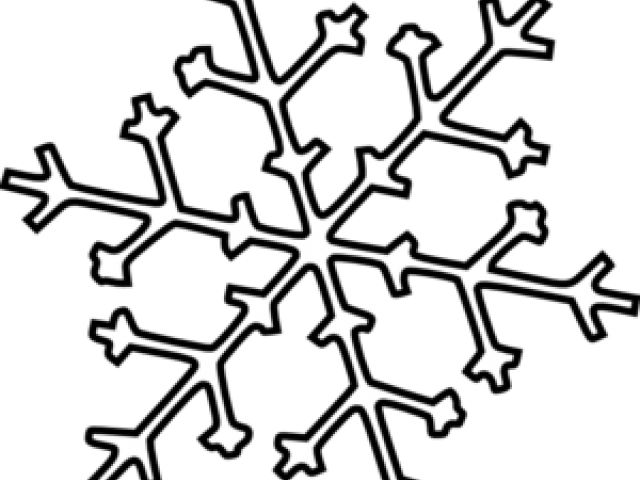 Snowflake Line Design (640x480), Png Download