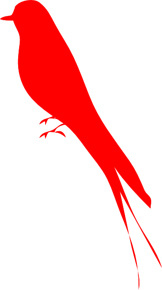 1 Red Bird Clipart (330x590), Png Download
