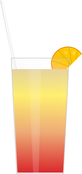 Cocktail Clip Art At Clker - Juice Cocktail Clipart Png (282x598), Png Download
