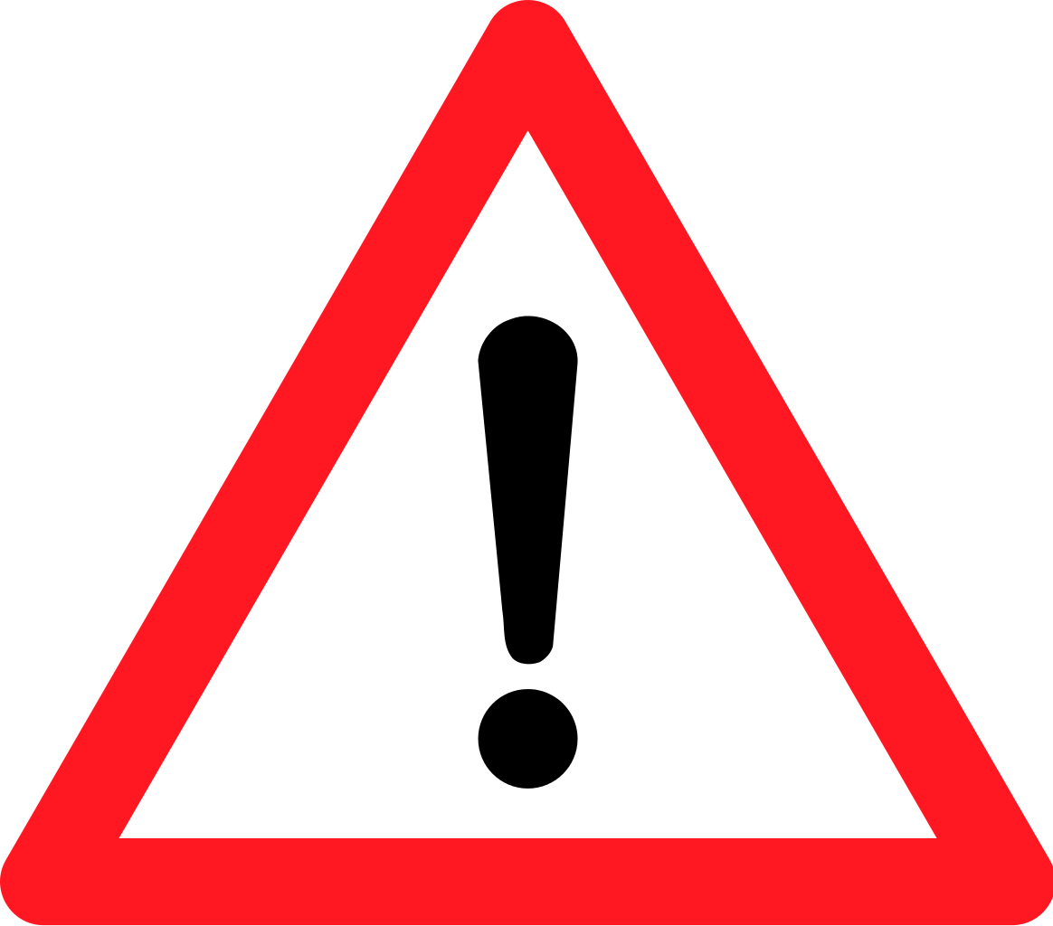 Tag - Scam - Red Triangle Warning Sign (1164x1024), Png Download