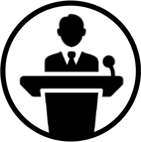 This Exclusive, High-level Two Day Exhibition And Interactive - Public Speaking Icon (537x485), Png Download