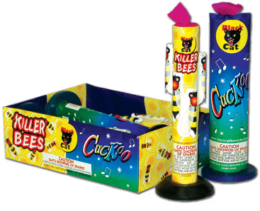 Cuckoo/killer Bee Bc - Black Cat Fireworks (400x400), Png Download