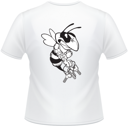 Bee's Vegan Cage Killer Bee White T Shirt - White T Shirt V Shape (494x494), Png Download