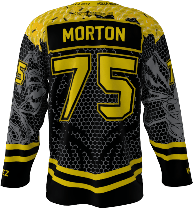 Killer Bees Black Custom Hockey Jersey - Killer Bees Jersey (1024x1024), Png Download