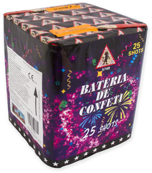 Bateria Confeti 25 Disparos 30 Mm Confeti - Product (500x500), Png Download