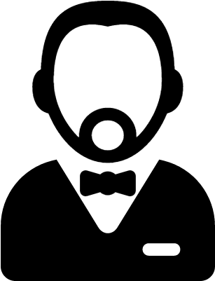 Waiter Outline Vector (400x400), Png Download