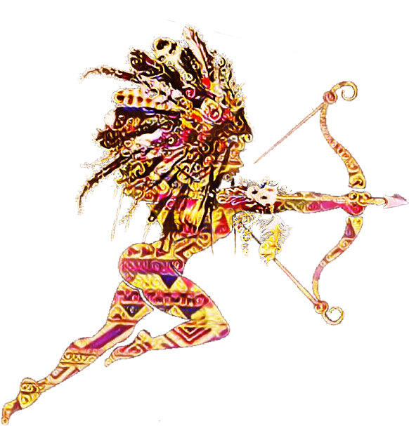 Ftestickers Silhouette Native American Archer Arrow - Arrow (1024x1024), Png Download