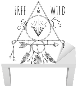 Native American Boho Feathers, Arrows And Crystal Vector - Vector Graphics (400x400), Png Download