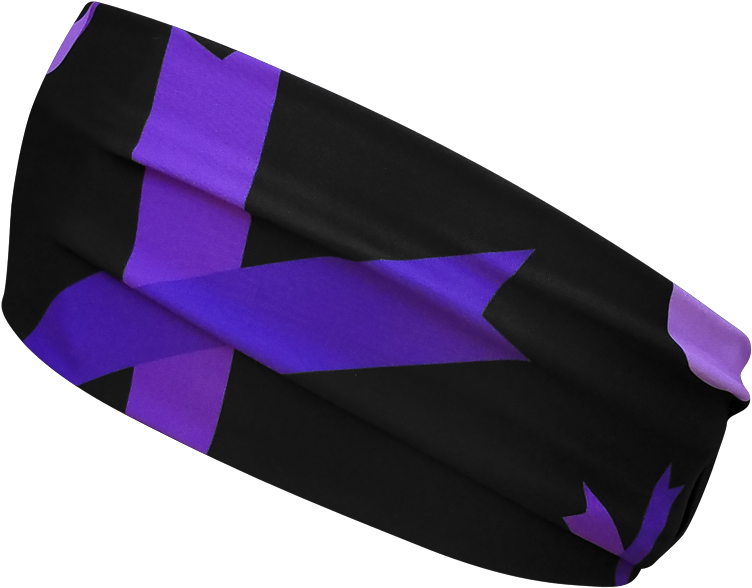 Purple Ribbons Wide Headband - Headband (819x1024), Png Download