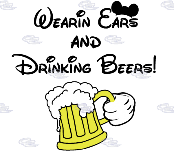 Beer Clipart Mickey - Going To Disneyland Today (600x600), Png Download