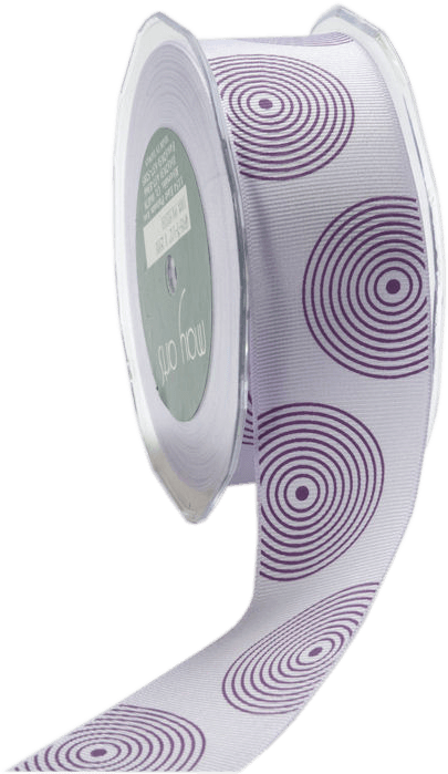 Lavender With Purple Circles Ribbon - May Arts 1-1/2-inch Wide Ribbon, Lavender Grosgrain (579x724), Png Download