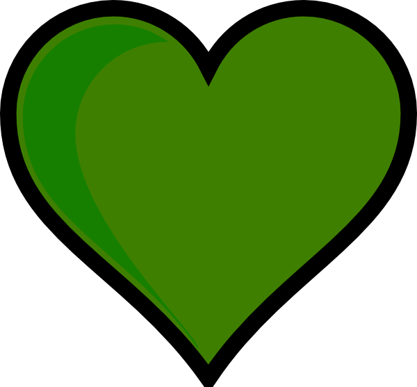 Green Heart Clip Art - Transparent Background Heart Clipart - Free ...