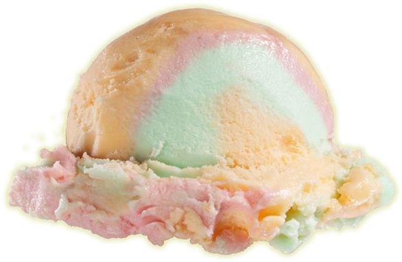 Cedar Crest Scoop Rainbow Sherbet Grande V=1436152301 - Food (600x384), Png Download