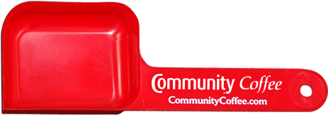 Logo Coffee Scoop - Community Coffee (600x400), Png Download