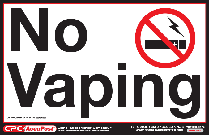 Connecticut Smoke Free Poster - Tree Felling Warning Signs (675x1000), Png Download