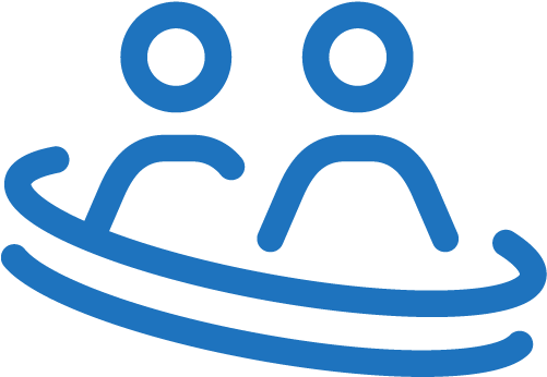 Empathic Relationship Complife Icon Blue - Blue Icon Of Relationship Png (500x500), Png Download