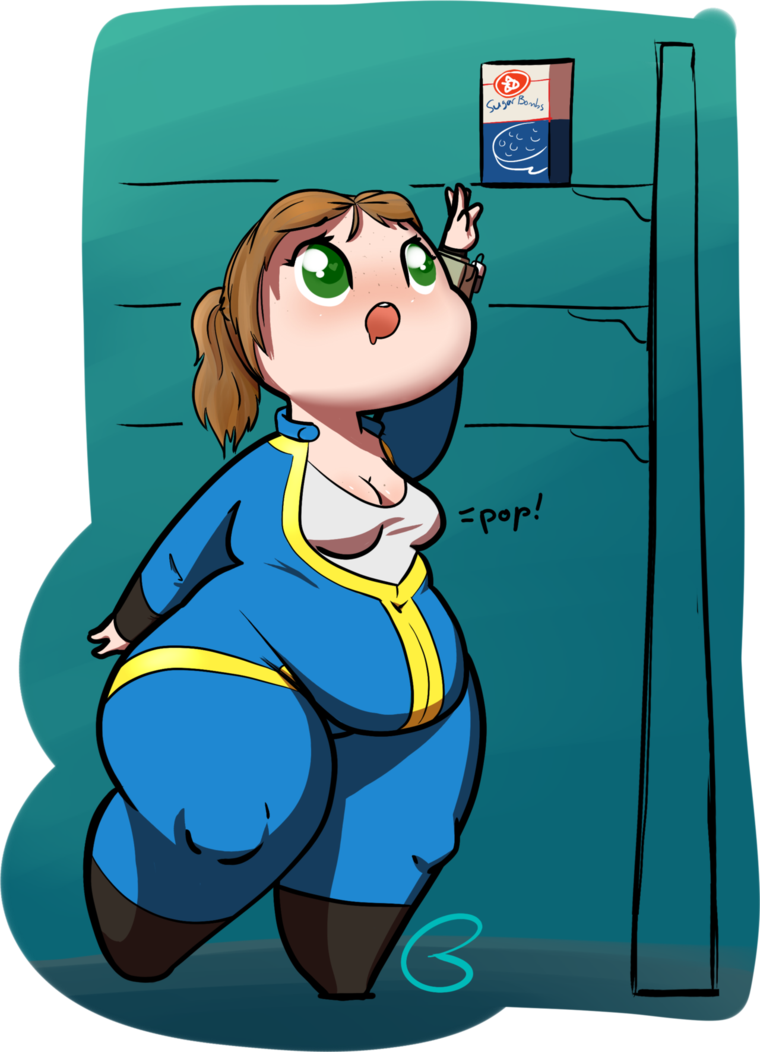 Vault Girl Wg 2/3 By Biasty - Deviantart Fallout 4 Weight Gain (760x1052), Png Download
