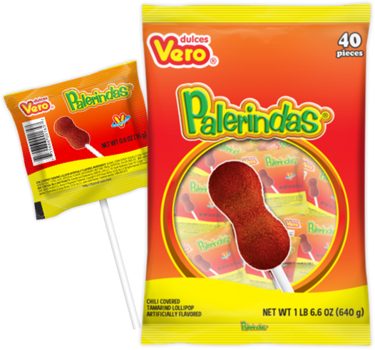 Palerindas Tamarind Flavored Mexican Suckers 40 Count (526x491), Png Download
