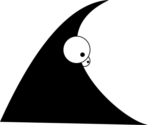 And White, - รูป สามเหลี่ยม Png การ์ตูน (500x424), Png Download