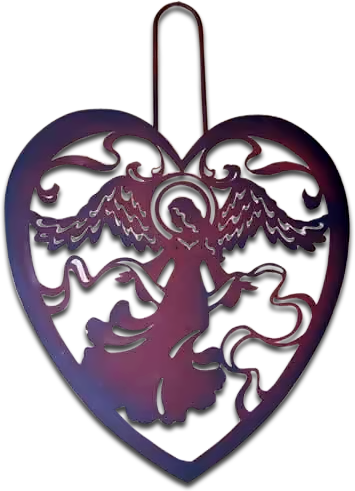 Angel Heart Insert - Angel Metal Art (355x491), Png Download