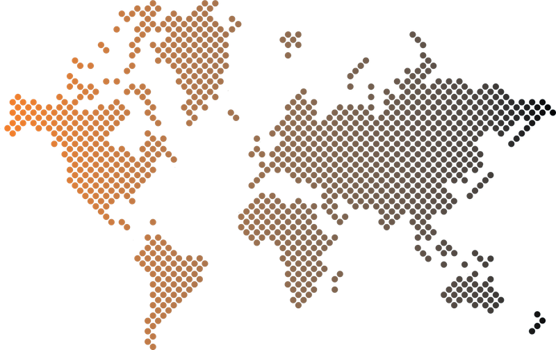 Commercial And Domestic Integrations With Modern Financing - Dotted Map Of The World (800x503), Png Download