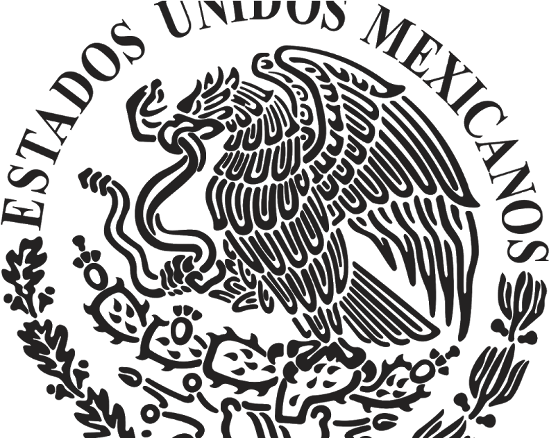 Logo Escudo Nacional De México Black And White Vector - Estados Unidos