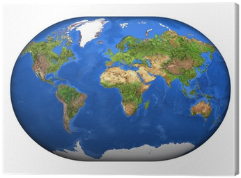 Mapa Mundi 3d (400x400), Png Download