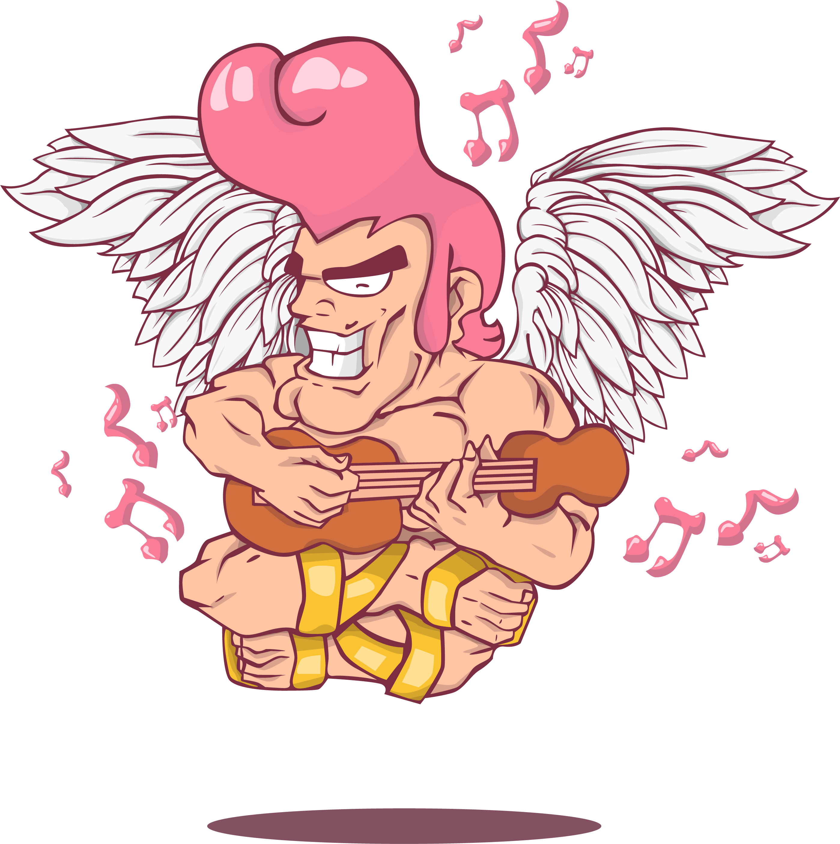 Picture Stock Angels Vector Cupid - Cupid Cartoon Funny (2917x3333), Png Do...