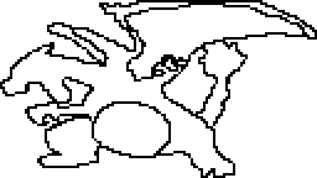 Pixilart-local - Pokemon Outline (1024x576), Png Download