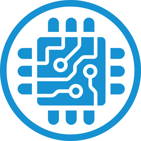 Cyber Security - Technology Blue Icon Png (600x600), Png Download