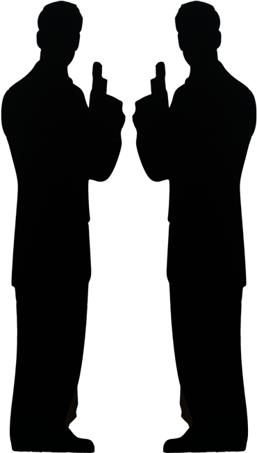 Secret Agent James Bond Silhouette - Human (390x650), Png Download