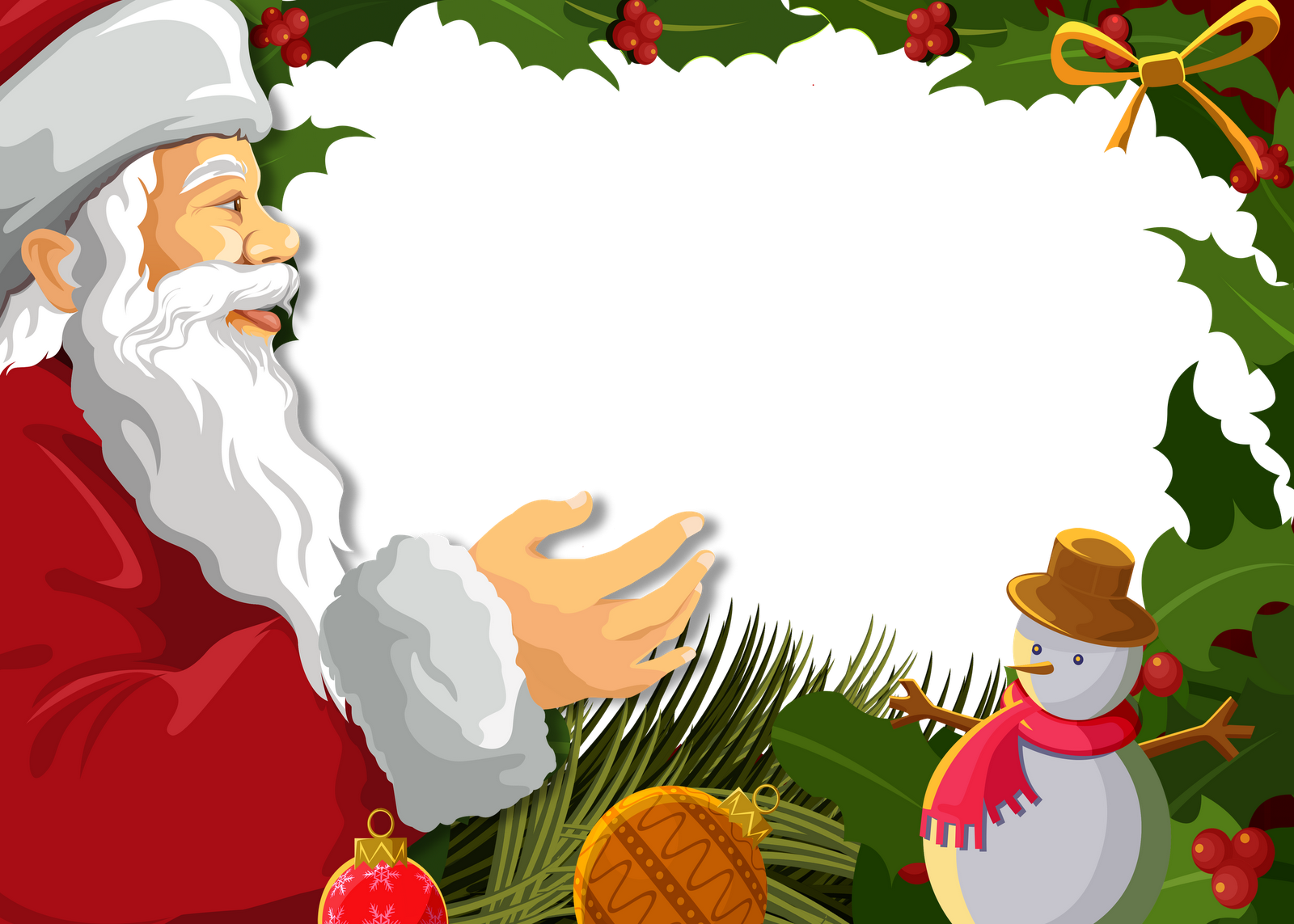 Http - //marcosparafotosgratis - Blogspot - Mx/2011/11/feliz - Christmas Photo Frame Template (1600x1143), Png Download