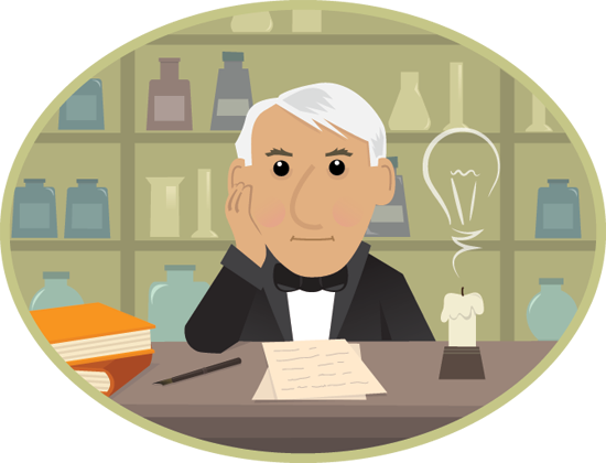 Thomas Edison - Thomas Edison Fun (550x420), Png Download