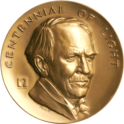 'light Centennial Thomas Edison Medal' By Miko Kaufman - Thomas Edison (440x440), Png Download