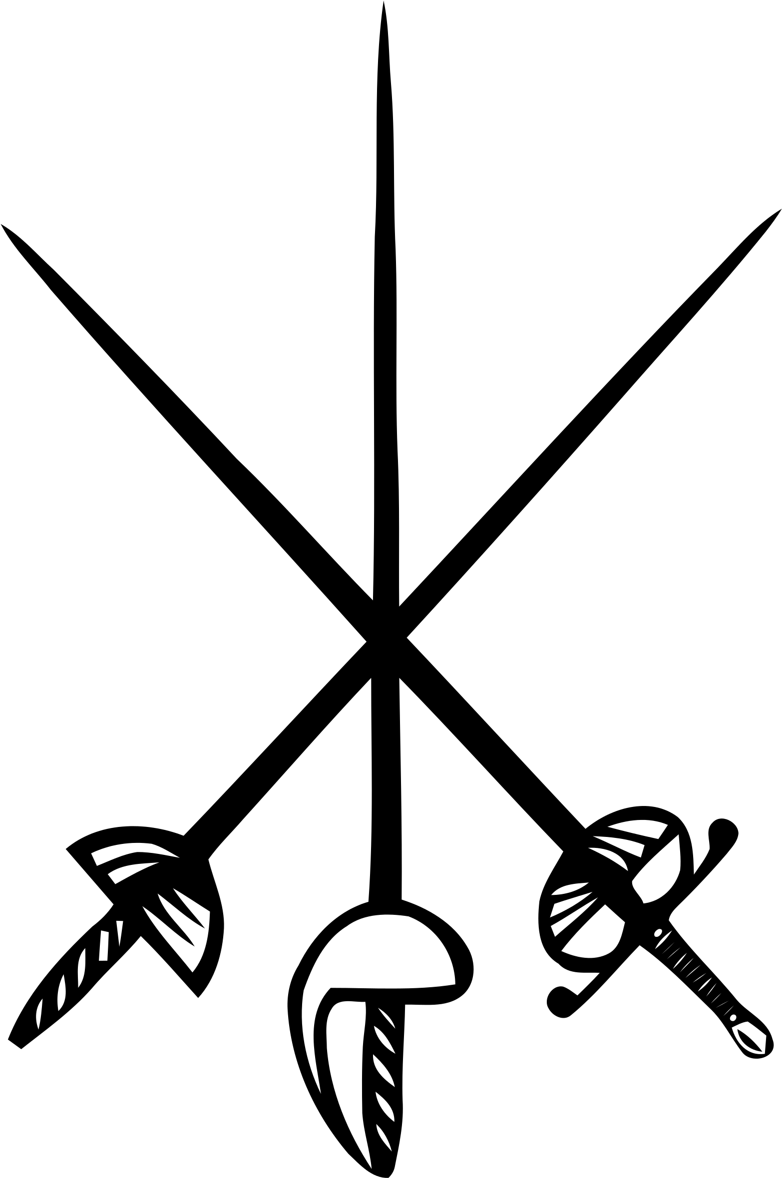 Sword Clipart Foil - Fencing Foil (2000x2376), Png Download