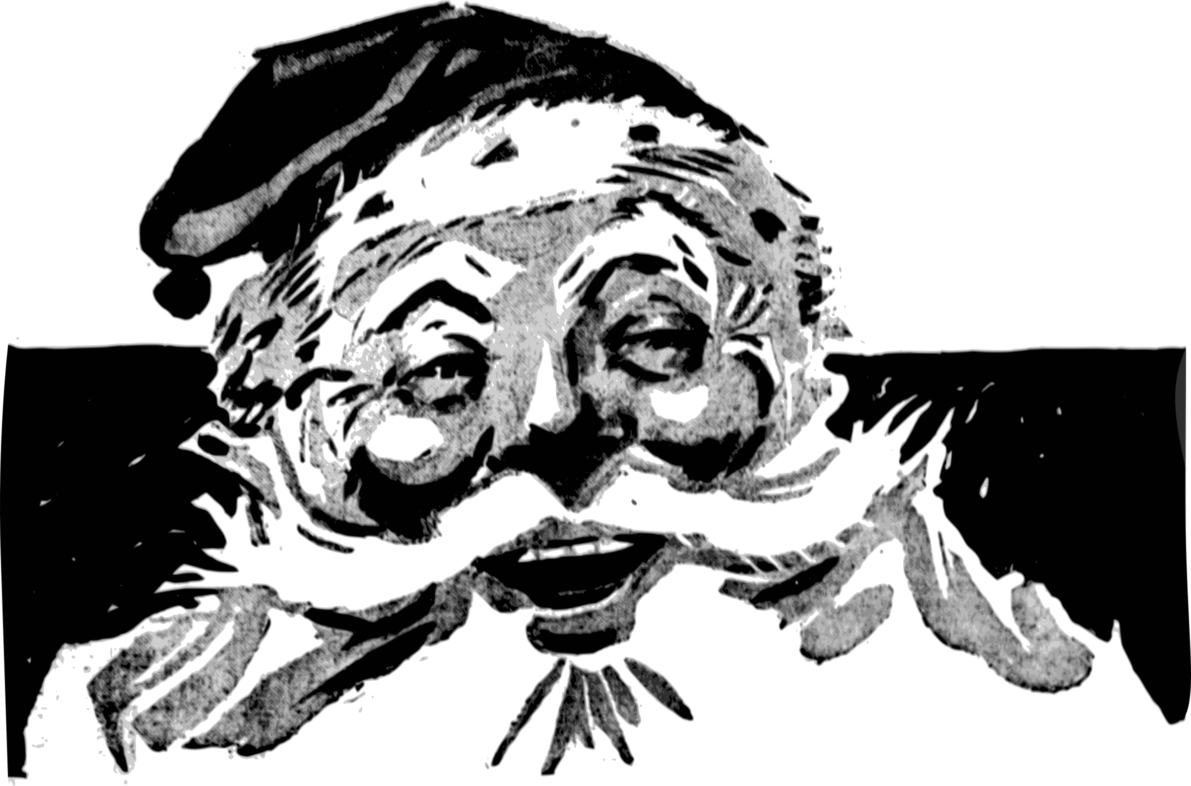 This Free Icons Png Design Of Jolly Santa (2400x1583), Png Download