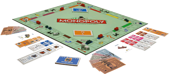 Monopoly Board Picture - Hasbro Zynga Cityville Monopoly (600x263), Png Download