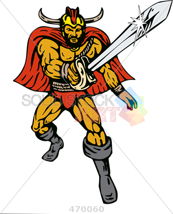Stock Illustration Of Cartoon Drawing Of Viking Superhero - Cartoon Viking Superhero (340x419), Png Download