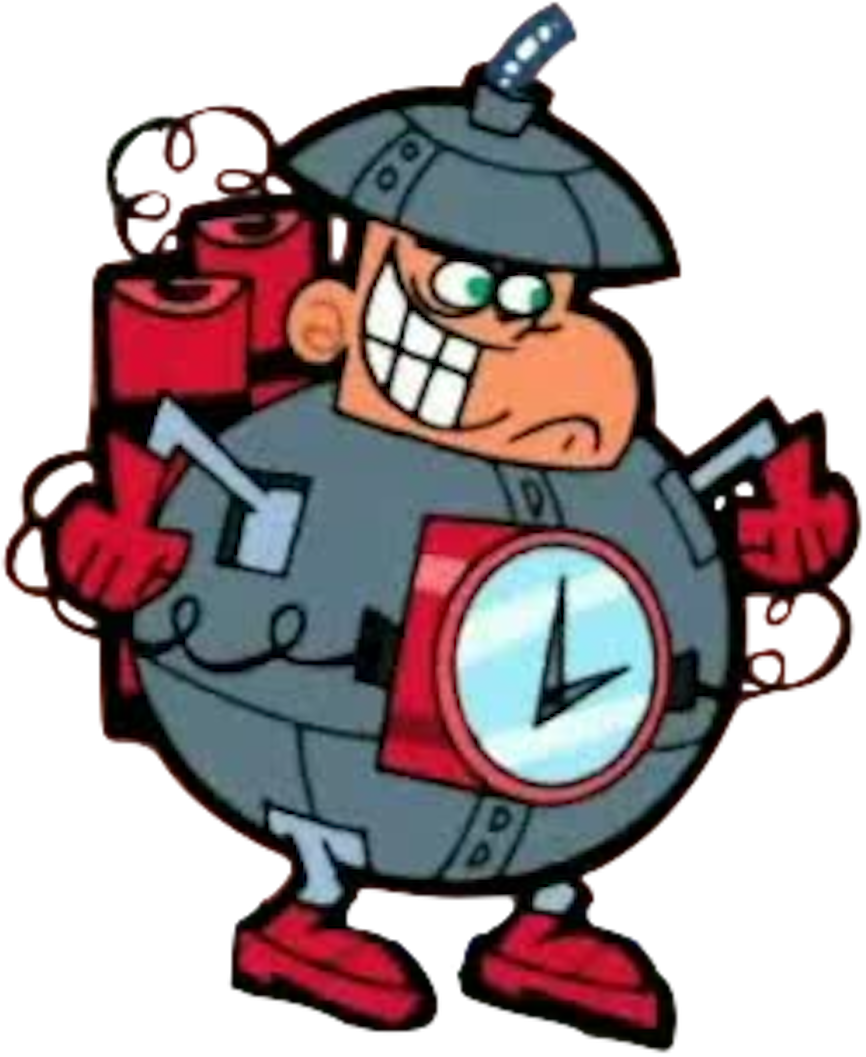 Short Fuse Is An Extremely Short Bomb Based Villain - Cartoon (886x1080), Png Download