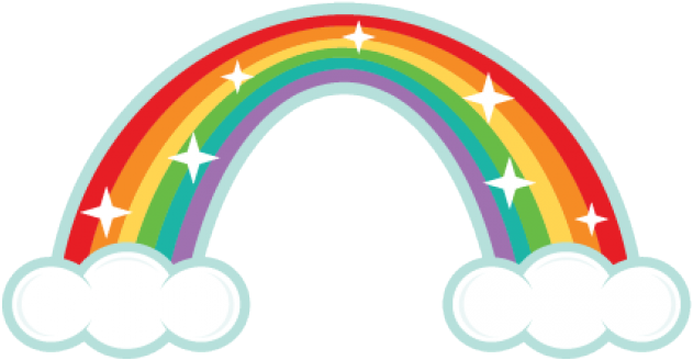 Rainbow Cute Clip Art (640x480), Png Download