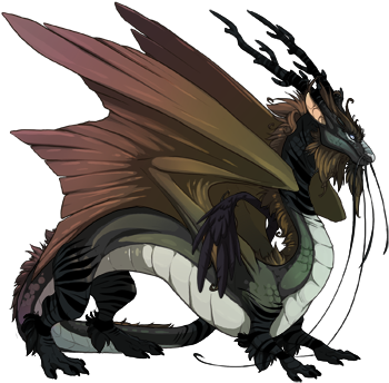 10003620 350 - Transparent Black Dragon Fish (350x350), Png Download