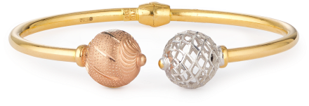 22ct Gold Sparkle Bangle Bracelet - Bracelet (450x450), Png Download