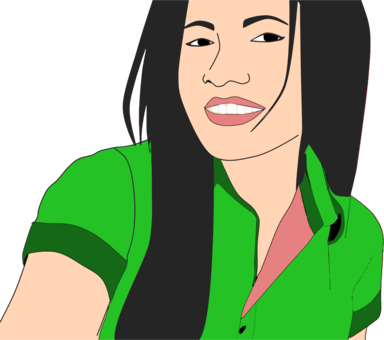 Drawing Download Encapsulated Postscript Woman Computer - Cartoon (384x340), Png Download