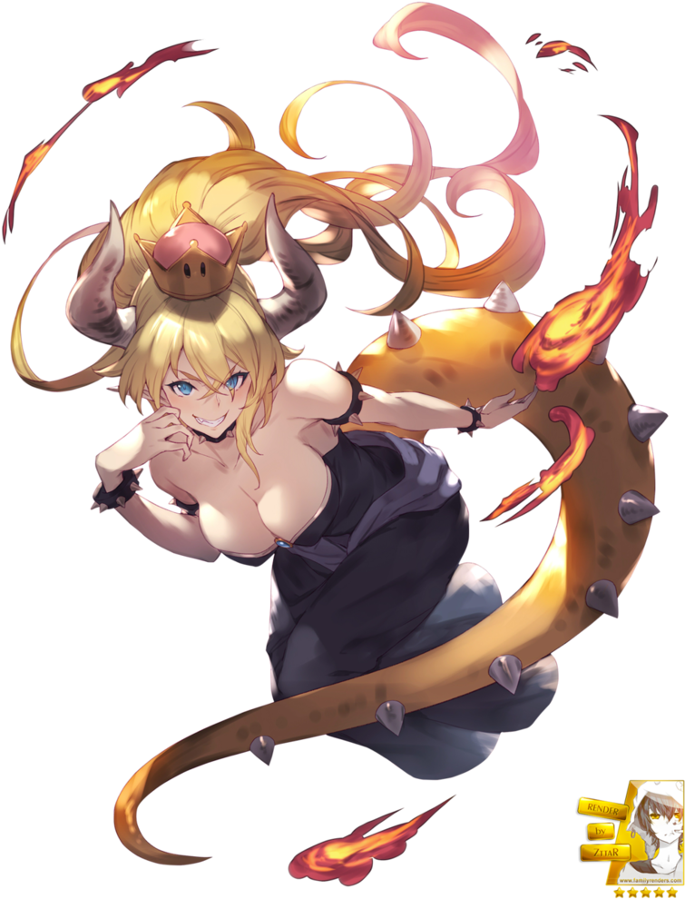 Bowsette By Zttar - Bowsette Render (787x1016), Png Download