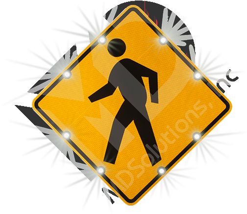 Solar Pedestrian Crossing Sign - Sign (960x533), Png Download