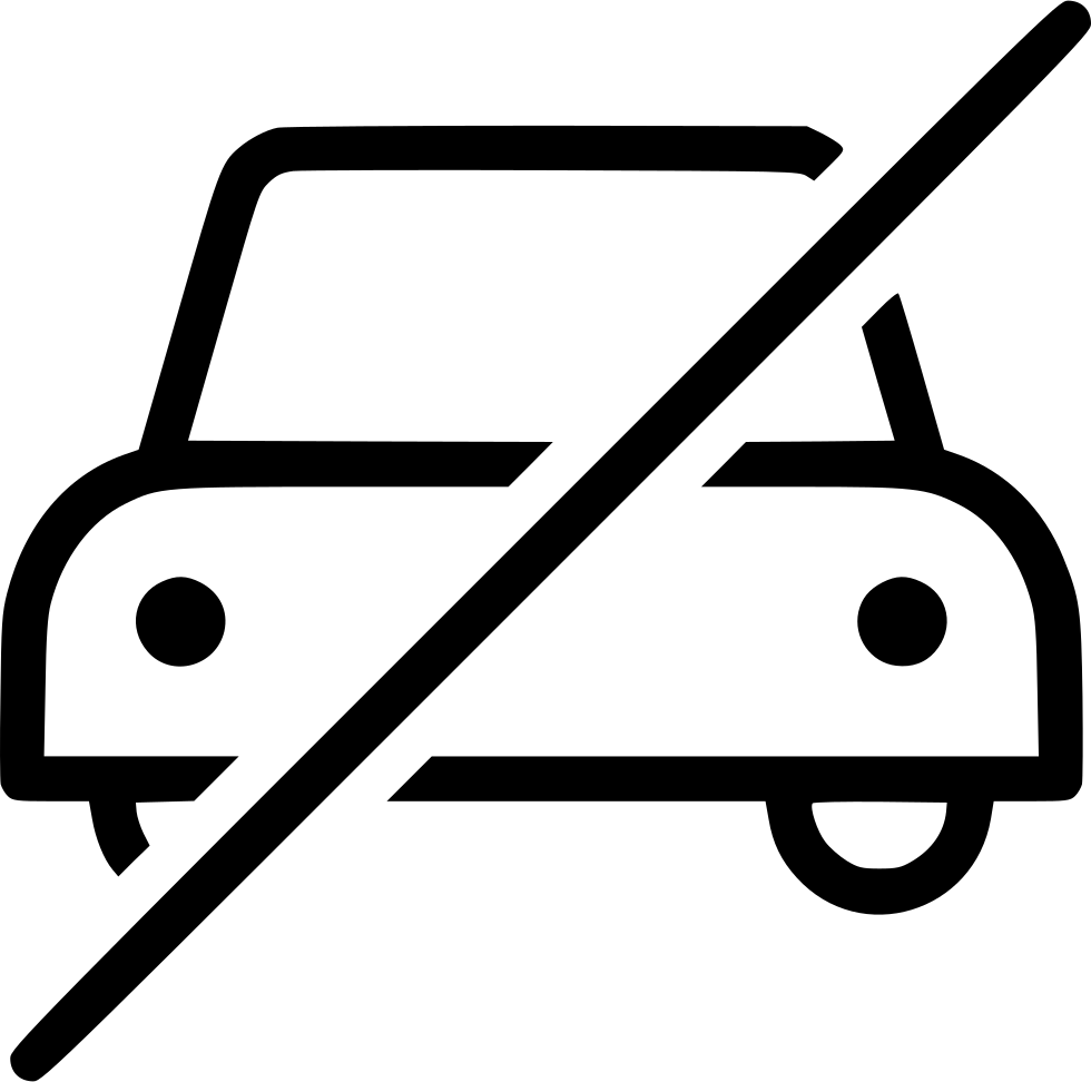 No Car Taxi Cab Vehicle Traffic Sign Comments - Car (980x972), Png Download